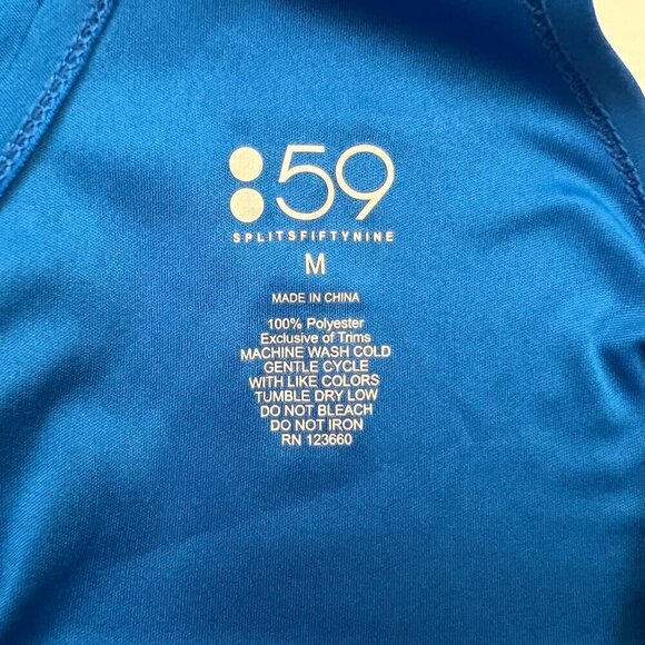 NWOT Splits59 Blue Gray Active 2 in 1 Built‎ In Bra & Racer Back Tank Top Sz M - Picture 8 of 9